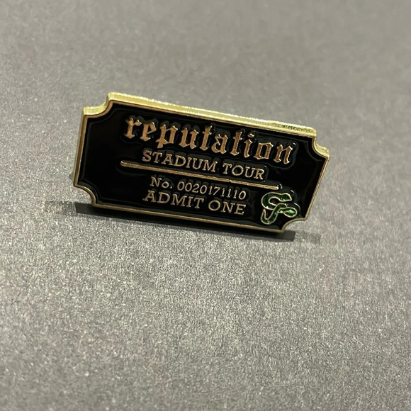 $5 Bundled Taylor Swift Reputation Tour Ticket Metal Pin with Metal Clasp Backs - Picture 1 of 3